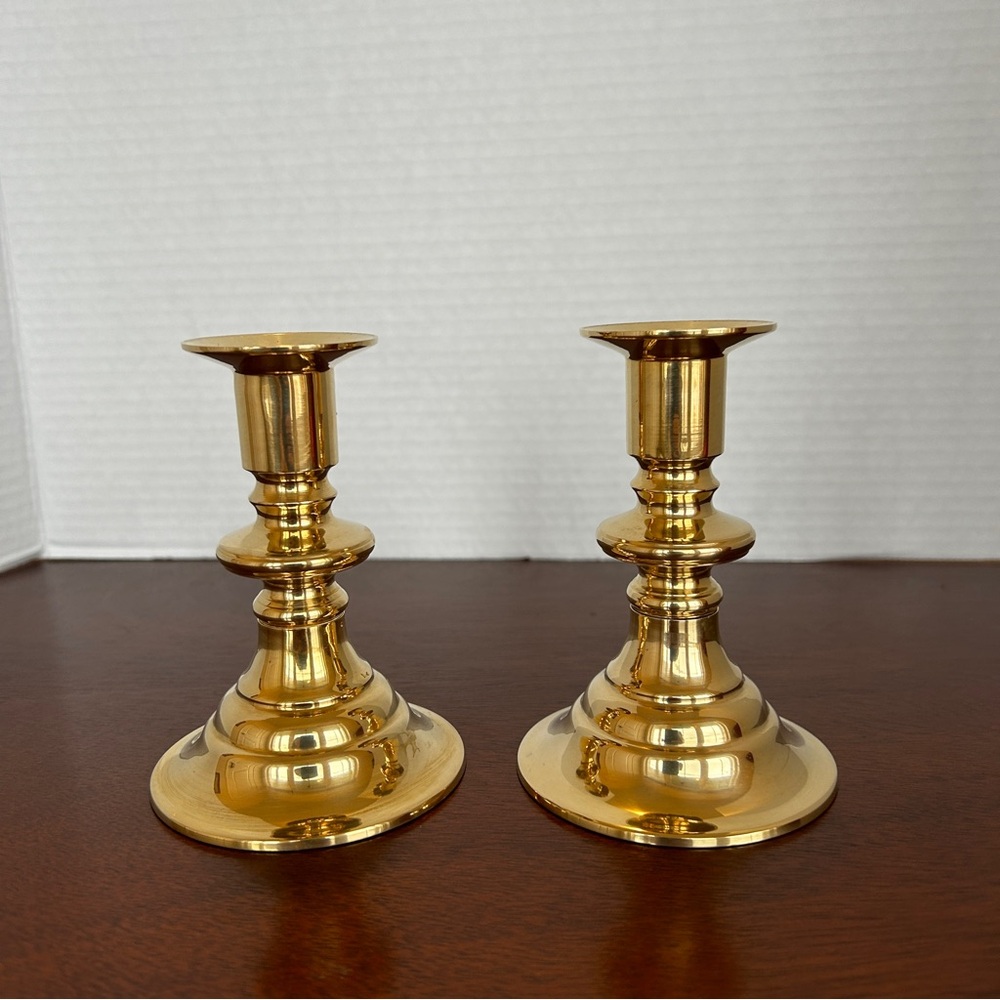 Set of Two Brass Candlesticks